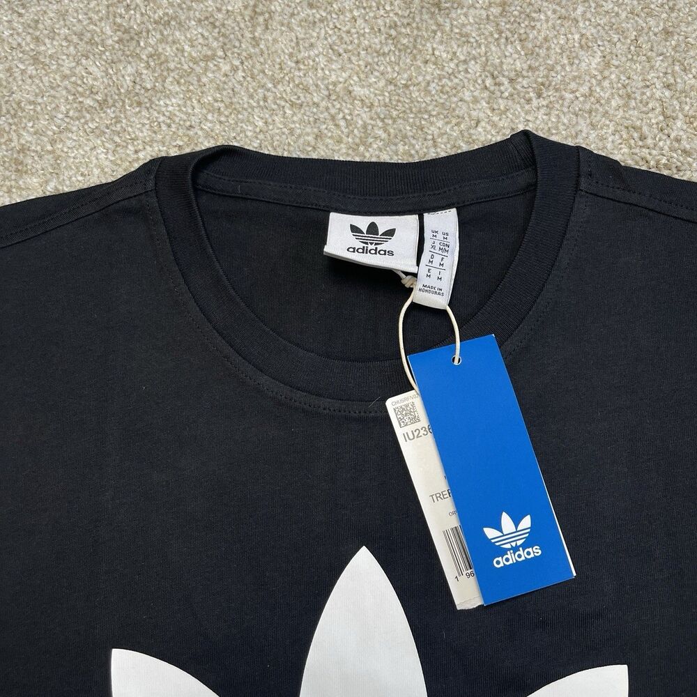 Adidas Originals Trefoil Logo Men's‎ Casual T-Shirt Black Size M - Picture 5 of 8